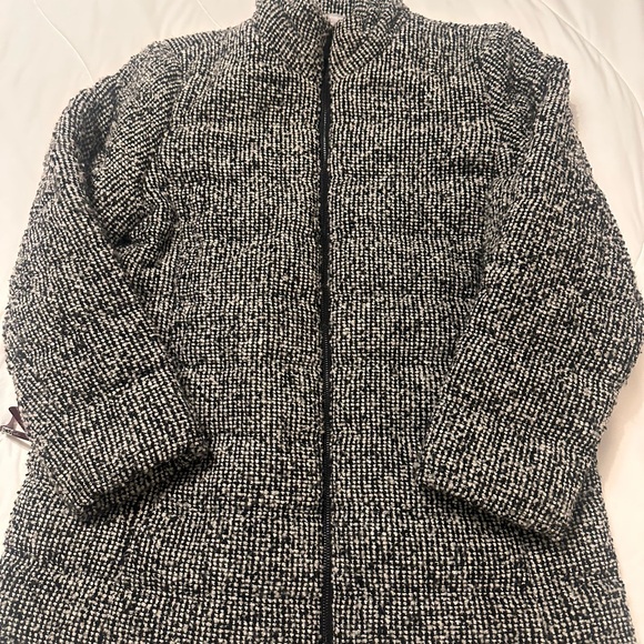 Chico's Monochrome Textured Puffer Coat - Picture 1 of 8